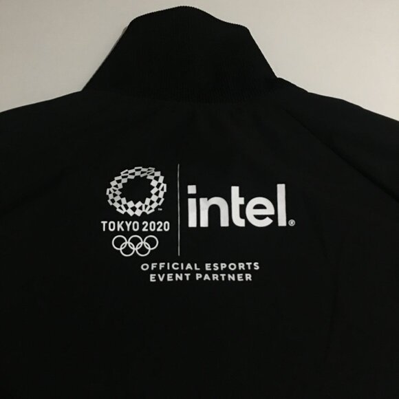 Onitsuka Tiger Mens XL Windbreaker Jacket Full Zip Black Streetwear Olympic - Picture 9 of 11